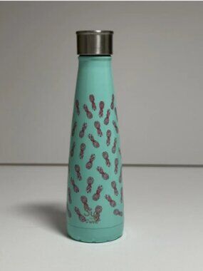 S'ip by S'well Stainless Steel Water Bottle - 15 Fl Oz Turquoise Pink Pineapple